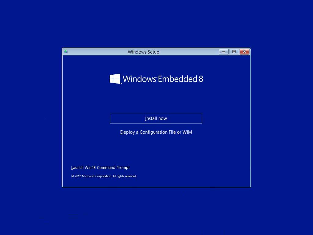Windows 8 Embedded image builder wizard 01